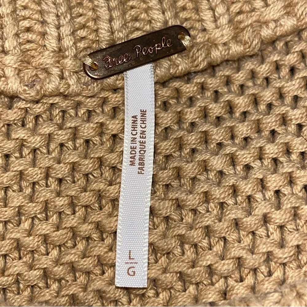 Free People Dream Cable Knit Crewneck Sweater Size Large Unisex - Picture 4 of 12